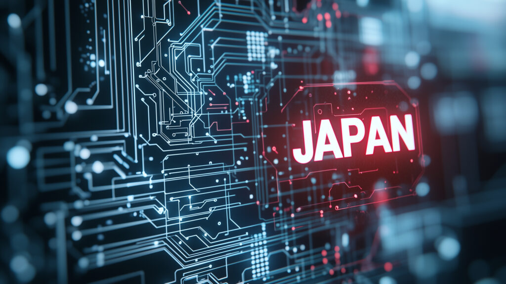 Japan in Digital World A digital representation of Japan integrated into a futuristic circuit board symbolizes technological innovation and global connectivity The word Japan illuminated - Semicon.TODAY