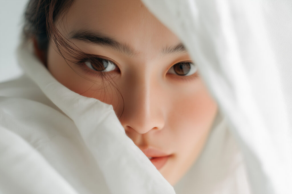 そっと覗くまなざし 布の隙間から伝わる静かな感情 - Semicon.TODAY