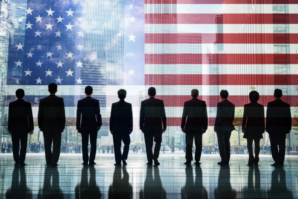 米国と国際ビジネスのビジュアルイメージ経済貿易国際関係USA外交政治 - Semicon.TODAY