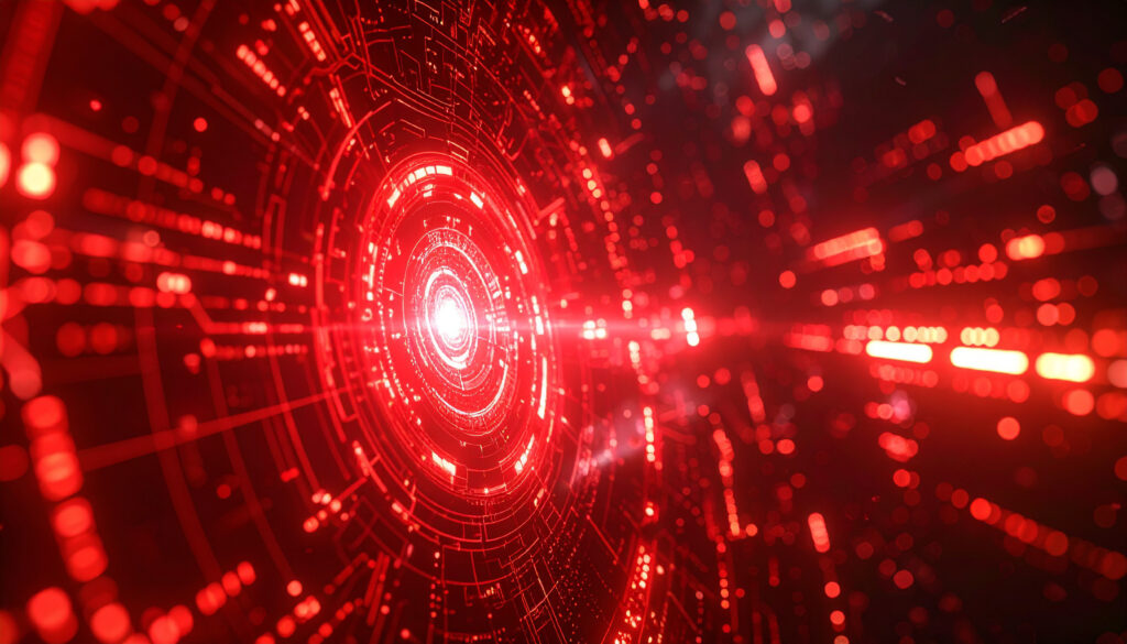 赤い光のデジタルサイバートンネル - Semicon.TODAY