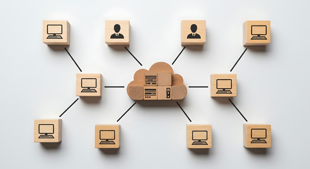 繋がり合う木箱と雲 - Semicon.TODAY