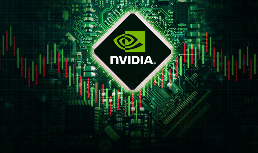 Nvidia Chipset concept background with green glowing chip illustrative editorial GPU manufecturer valued highest in terms of net worth backdrop concept - Semicon.TODAY