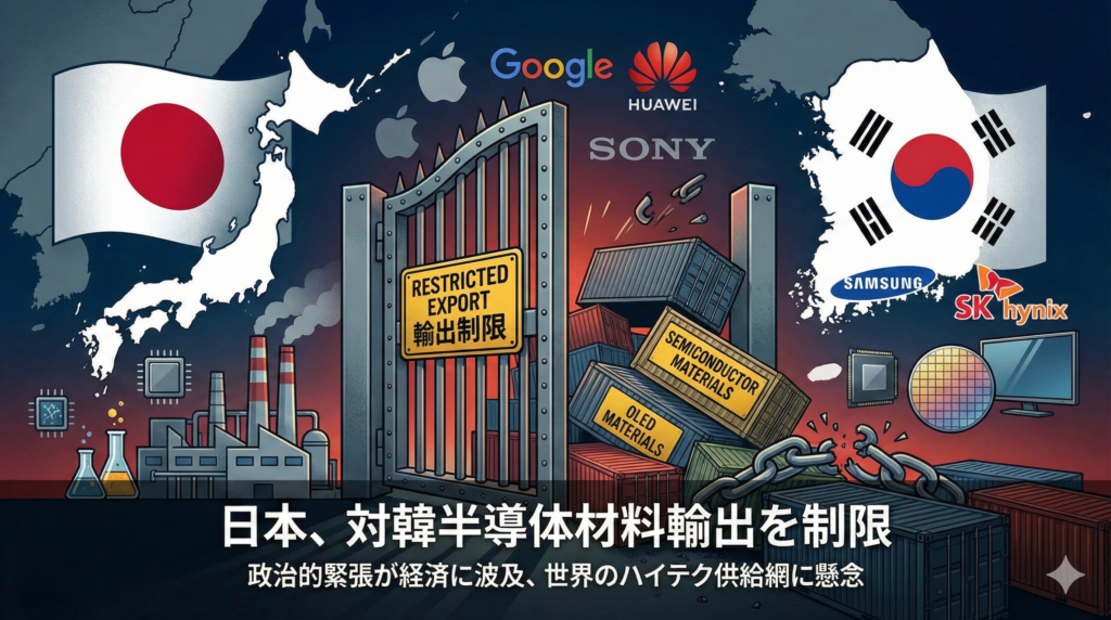 アメリカに倣うのか？日本が突然韓国に半導体制裁を発動！