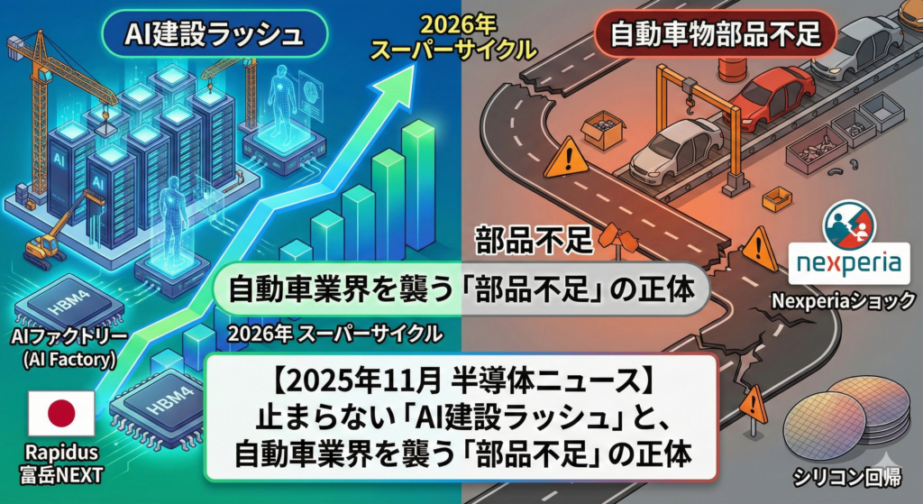 【2025年11月版　半導体入門】止まらない「AI建設ラッシュ」と、自動車業界を襲う「部品不足」の正体