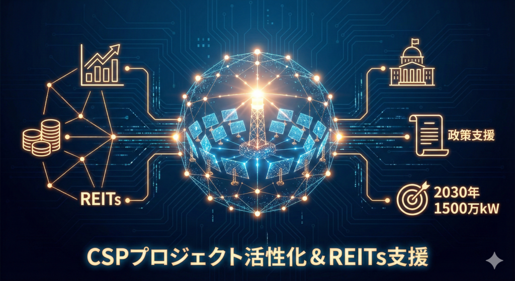 2つの部門：REITの発行やその他の手段を通じて、既存資産を活性化する集光型太陽光発電（CSP）プロジェクトをサポートします。