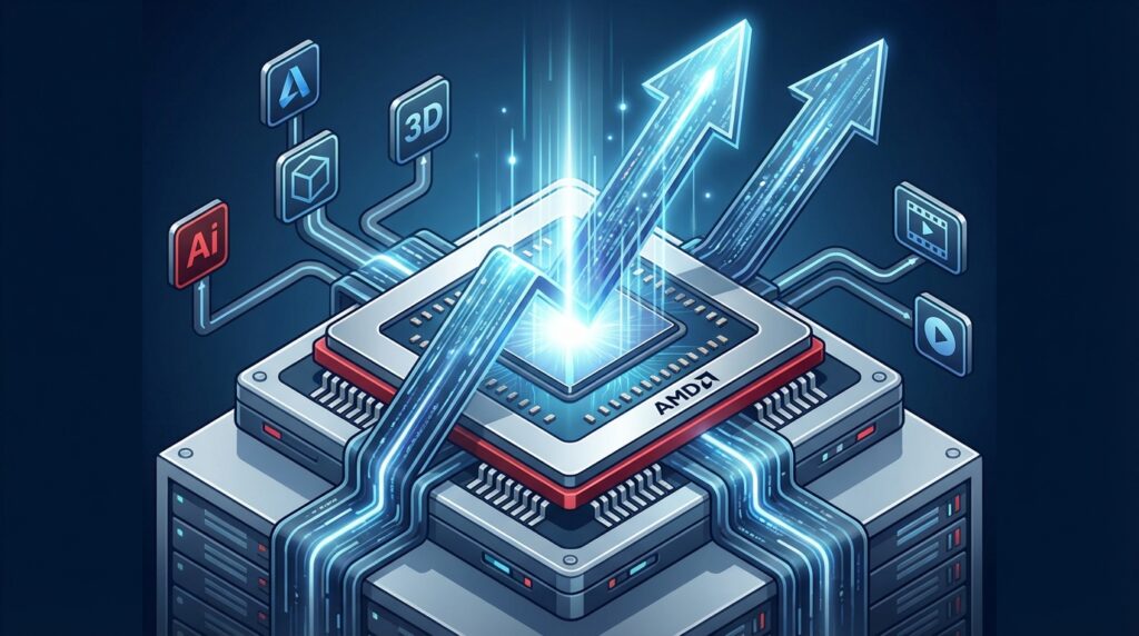 AMD エンタープライズ グレードのプロフェッショナル カード ドライバー、パフォーマンスが最大 83% 向上します。