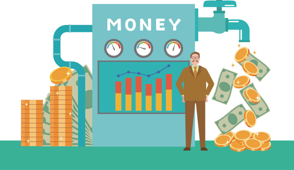 お金を稼ぐ仕組みのイメージイラスト - Semicon.TODAY