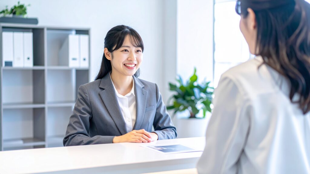 顧客の対応をする笑顔のビジネスウーマン - SEMICON.TODAY