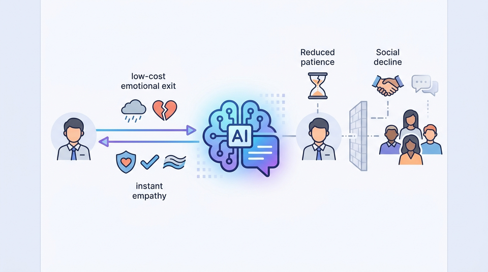 若手社員の「心の相談相手」となるAI：感情の逃げ場と対人コミュニケーション力低下の懸念